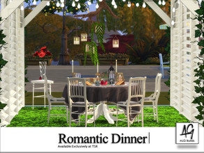 Sims 4 — Romantic Dinner by ALGbuilds — Whisk your Sims off to a beautiful "romantic dinner" after an amazing