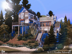 Sims 4 — NoCC Mountain Hideaway by Moniamay72 — This is a family beautiful Mountain House, three story home for a family