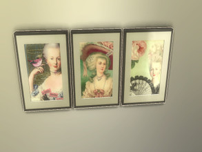Sims 4 — Marie Antoinette Paintings 1 by tupelohoney2008 — A set of three beautiful painting of Marie Antoinette. Needs