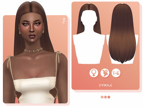 Sims 4 — Ally Hairstyle by Enriques4 — New Mesh 24 Swatches Shadow Map Included All Lods Base Game Compatible Teen to