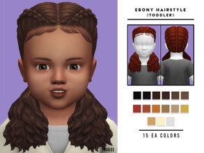 Sims 4 — Ebony Hairstyle [Toddler] by OranosTR — Ebony Hairstyle is a medium hairstyle for toddlers sims. This hair has