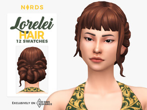 Sims 4 — Lorelei Hair Recolor by Nords — Dag dag, this is a recolor of my Lorelei Hair, it comes in 12 color add ons. I