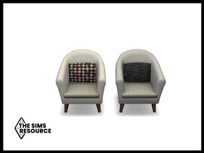 Sims 4 — Snowbird Arm Chair by seimar8 — Maxis match arm chair with Christmas Reindeer tartan cushion Nifty Knitting