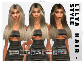 Sims 4 — LeahLillith Lilya Hairstyle by Leah_Lillith — Lilya Hairstyle All LODs Smooth bones Custom CAS thumbnail Works