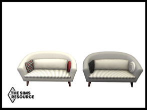 Sims 4 — Snowbird Two Seater Sofa by seimar8 — Maxis match two seater sofa with a Christmas Reindeer tartan cushion Nifty