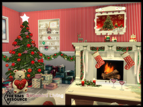 Sims 4 — Snowbird Living (Part 1) by seimar8 — Maxis match Christmas living set. Get set for the holidays with this cozy