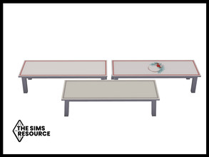 Sims 4 — Snowbird Dining Table by seimar8 — Maxis match dining table Cool Kitchen Stuff pack required