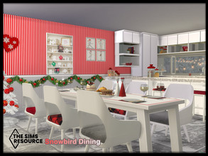 Sims 4 — Snowbird Dining (Part 2) by seimar8 — Maxis match Christmas Dining set to complement my Snowbird Living (Part 1)