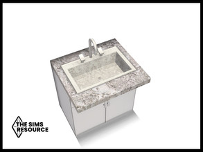 Sims 4 — Snowbird Kitchen Sink by seimar8 — Maxis match kitchen sink in mottled granite and steel taps Cool Kitchen Stuff