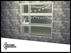 Sims 4 — Snowbird Window Wide by seimar8 — Maxis match wide kitchen window with three swatches, including Frosty the