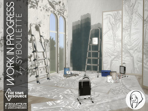 Sims 4 — Work In Progress set - Part 1 by Syboubou — This set contains everything to create a work site to figure a room