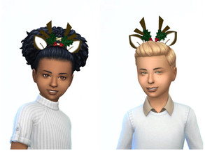 Sims 4 — ErinAOK Reindeer Headband by ErinAOK — Children's Reindeer Headband