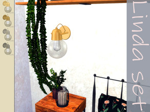 Sims 4 — [SJB] Linda set wall lamp by Ylka by Ylka — This is a wall lamp. Has 4 colors. You can see all the colors in the