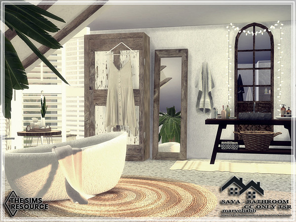 Sims 4 — SAYA - Bathroom - CC only TSR by marychabb — I present a room - Bathroom, that is fully equipped. Tested.