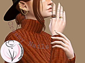 Sims 4 — Creamy Nails by MsPaddie — Hello there! Here is some new nails for you! This time is a recolour of SugarOwl's