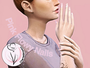 Sims 4 — Pink Flowy Nails by MsPaddie — Hello there! Here is some new nails for you! This time is a recolour of
