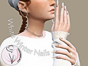 Sims 4 — White Winter Nails by MsPaddie — Hello there! Here is some new nails for you! This time is a recolour of Suzue's