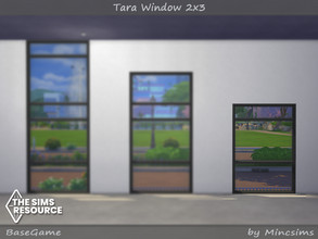 Sims 4 — Tara Window 2x3 by Mincsims — for short wall 8 swatches