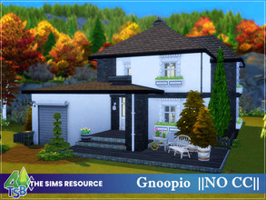 Sims 4 — Gnoopio || NO CC || by Bozena — The house is located in the Brindleton Bay. Lot: 30 x 20 Value: $ 98 193 Lot