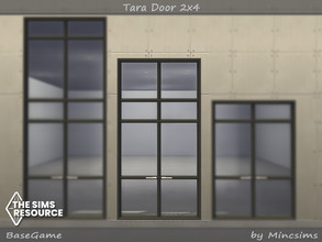 Sims 4 — Tara Door 2x4 by Mincsims — for medium wall 8 swatches