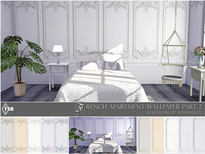 Sims 4 — French Apartment Wallpaper Part 2 by Moniamay72 — French Apartment Wallpaper Part 2 15 swatches - 3 wall sizes.