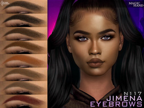 Sims 4 — Jimena Eyebrows N117 by MagicHand — Rounded eyebrows in 13 colors - HQ compatible. Preview - CAS thumbnail