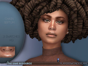 Sims 4 — Chain Septum by PlayersWonderland — This chain septum piercing gives your sim a new e-girl inspired style! It