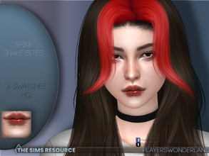 Sims 4 — Spike Snake Bites by PlayersWonderland — These were requested! A pair of spike snake bite piercings. They come