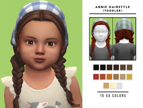 Sims 4 — Annie Hairstyle [Toddler] by OranosTR — Annie Hairstyle is a braided with bandana for toddlers sims.This hair