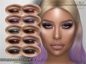 Sims 4 — Eyeshadow N193 by FashionRoyaltySims — Standalone Custom thumbnail 10 color options HQ texture Compatible with