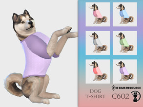 Sims 4 — Dog T-shirt C602 by turksimmer — 6 Swatches Compatible with HQ mod Works with all of skins Custom Thumbnail All