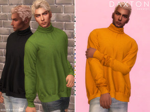 Sims 4 — DAXTON | sweater by Plumbobs_n_Fries — Turtleneck Sweater New Mesh HQ Texture Male | Teen - Elders Cold Weather