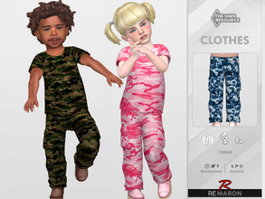 Sims 4 — Camouflage Pants for Toddler 01 by remaron — Camouflage Pants for Toddler in The Sims 4 ReMaron_T_Camouflage