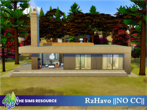 Sims 4 — RzHavo || NO CC || by Bozena — The house is located on an island in the city of Windenburg. Lot: 30 x 20 Value: