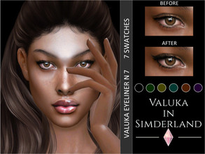 Sims 4 — Valuka eyeliner N7 by Valuka — 7 colours CAS thumbnail Eyeliner category HQ compatible