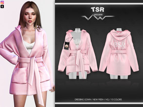 Sims 4 — DRESSING GOWN BD586 by busra-tr — 10 colors Adult-Elder-Teen-Young Adult For Female Custom thumbnail -Compatible
