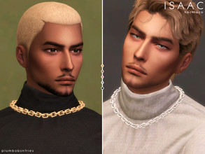Sims 4 — ISAAC | necklace  by Plumbobs_n_Fries — Chain Necklace New Mesh HQ Texture Male | Teen - Elders 5 Swatches