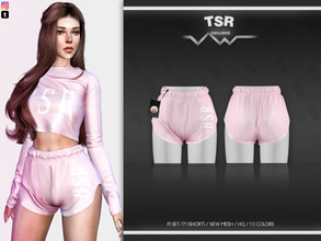 Sims 4 — PJ SET-171 (SHORT) BD588 by busra-tr — 10 colors Adult-Elder-Teen-Young Adult For Female Custom thumbnail