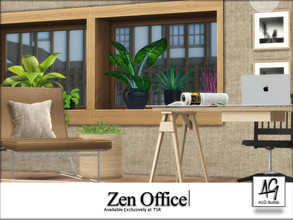 Sims 4 — Zen Office  by ALGbuilds — Zen Office, where your Sims can work, but relax while doing so. Enjoy!