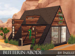 Sims 4 — Butterin Abode by Ineliz — The Butterin Abode is a Tiny Home for a single sim that would like to live in comfort