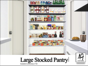 Sims 4 — Large Stocked Pantry by ALGbuilds — A fully stocked pantry that you can add to your new builds for your Sims