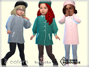 Sims 4 — Coat Toddler female by bukovka — Coat for girls toddler. Installed offline, the new mesh is mine, enabled,