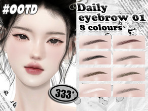 Sims 4 — 333-Daily eyebrow 01 by asan333 — HQ mod compatible custom thumbnail Reuploading to any forum or website is not