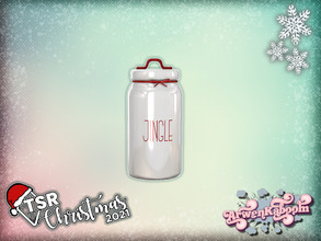 Sims 4 — TSR Christmas 2021 Country Christmas Deco - Jar V2 Tall by ArwenKaboom — Base game Christmas clutter made for