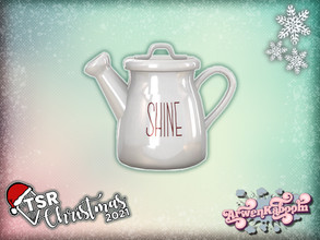 Sims 4 — TSR Christmas 2021 Country Christmas Deco - Tea Pot by ArwenKaboom — Base game Christmas clutter made for the