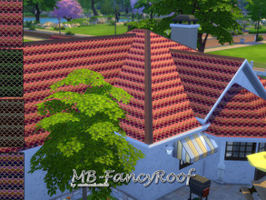 Sims 4 — MB-FancyRoof by matomibotaki — MB-FancyRoof multi-colored roof, comes in 4 different colors each item with