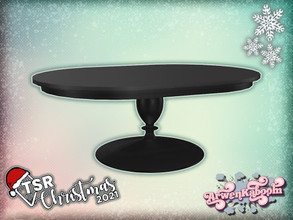 Sims 4 — TSR Christmas 2021 Country Christmas Dining - Dining Table by ArwenKaboom — Base game dining table made for TSR