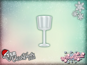 Sims 4 — TSR Christmas 2021 Country Christmas Dining - Glass by ArwenKaboom — Base game glass made for TSR Christmas 2021