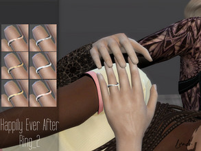 Sims 4 — Happily Ever After Ring_2 by LVNDRCC — Wedding band in very shiny finish with black zirconium elements. Main
