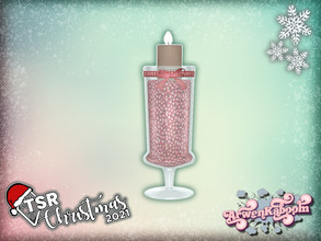 Sims 4 — TSR Christmas 2021 Colorful Christmas Deco - Candle Jar 1 by ArwenKaboom — Base game Colorful Christmas clutter